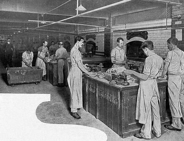 Lyons Bakery 1900. A large English bakery - Messrs Lyons, of London Date: 1900
