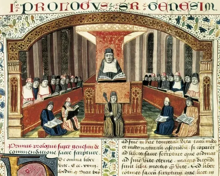 Framed Print : LYRE, Nicol᳠de (1270-1340). Theologian. Lesson Framed Print : LYRE, Nicol᳠de (1270-1340). Theologian. Lesson