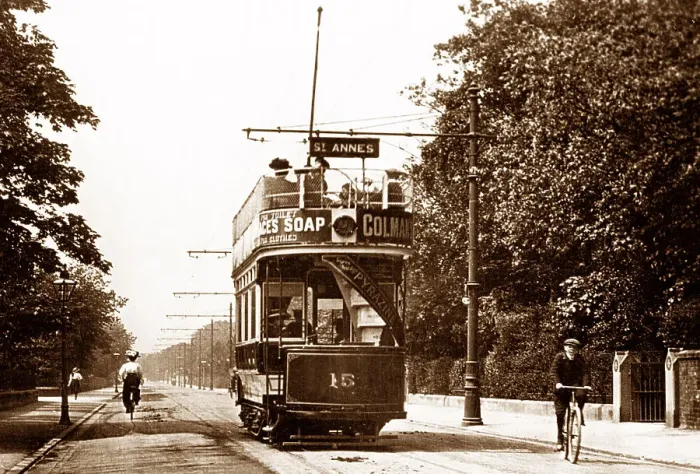 Framed Print : Lytham St. Annes Tram early 1900s Framed Print : Lytham St. Annes Tram early 1900s
