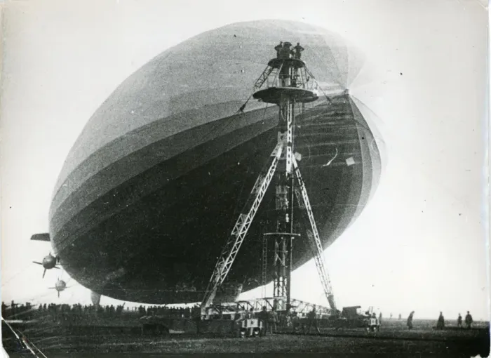 Framed Print : LZ 129 Hindenburg at Frankfurt, on 14 May 1936 after its? Framed Print : LZ 129 Hindenburg at Frankfurt, on 14 May 1936 after its?