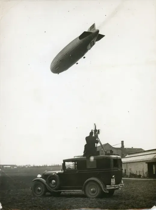 Framed Print : The LZ129 Hindenburg over Friedrichshafen on 4 March 193? Framed Print : The LZ129 Hindenburg over Friedrichshafen on 4 March 193?