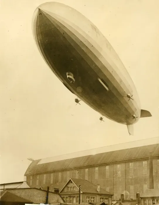 Framed Print : The LZ129 Hindenburg over Friedrichshafen on 4 March 193? Framed Print : The LZ129 Hindenburg over Friedrichshafen on 4 March 193?