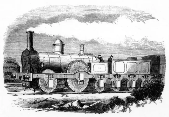 Framed Print : M Connells express locomotive, 1852 Framed Print : M Connells express locomotive, 1852