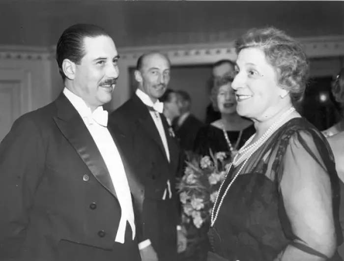 Framed Print : M Guy La Chambre French Air Minister with Madame Bleriot Framed Print : M Guy La Chambre French Air Minister with Madame Bleriot