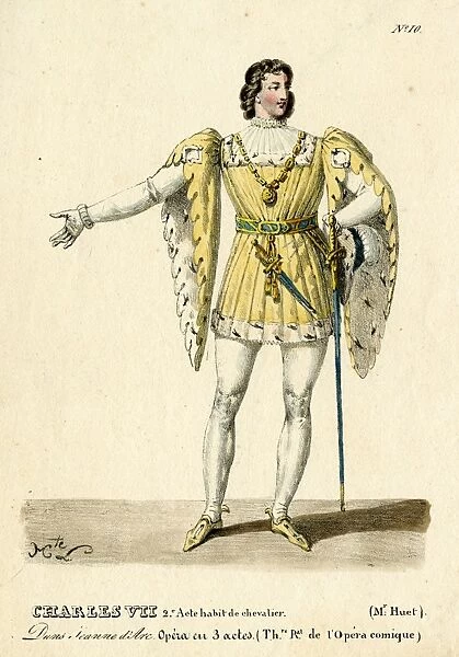 M Huet as Charles VII in the opera Jeanne d Arc, Paris