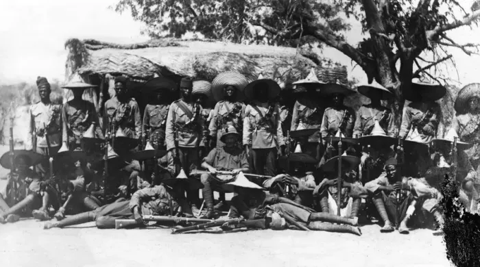 Framed Print : M. I. N. Regiment group photo, Cameroon, Africa, WW1 Framed Print : M. I. N. Regiment group photo, Cameroon, Africa, WW1