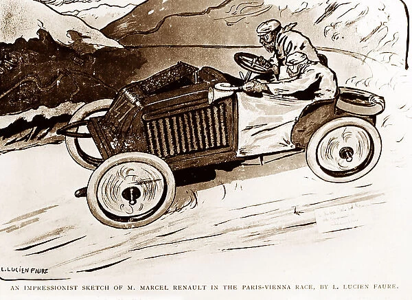 M Marcel Renault in the Paris to Vienna Race
