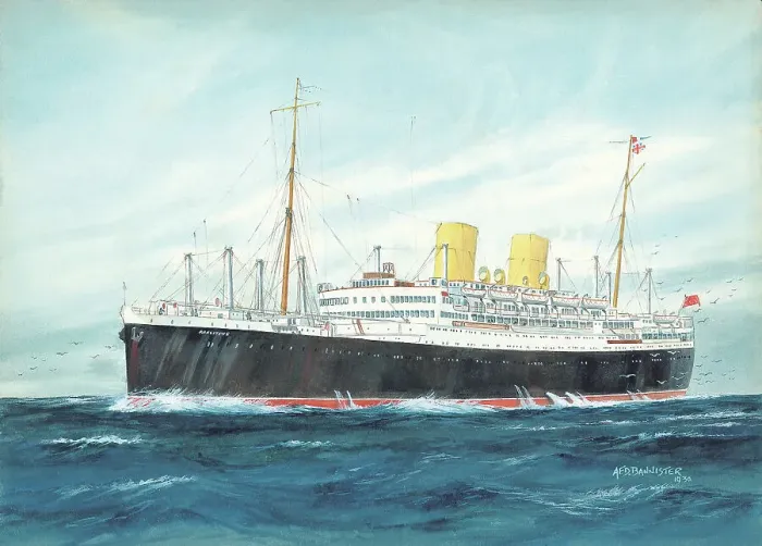 Framed Print : M. S. Rangitane, New Zealand Shipping Company Framed Print : M. S. Rangitane, New Zealand Shipping Company