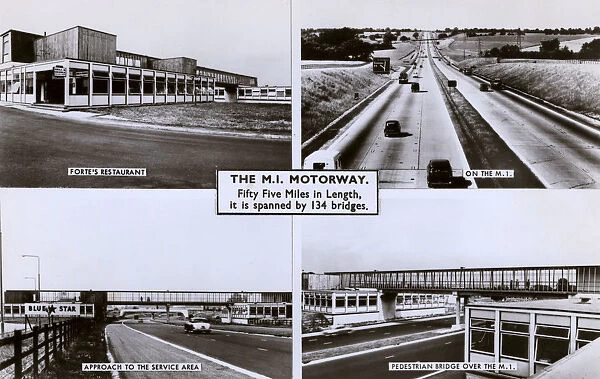 The M1 Motorway - 3 Service Stations - Dunstable turn-off