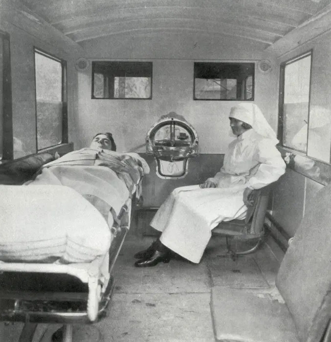 Framed Print : MAB Ambulance Interior, London