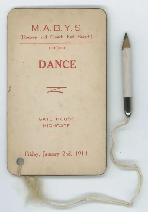 Framed Print : MABYS Dance Card, Highgate. London Framed Print : MABYS Dance Card, Highgate. London