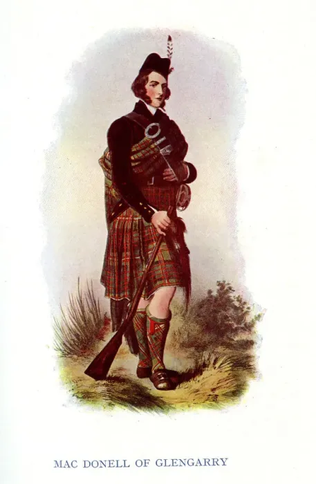 Framed Print : Mac Donell of Glengarry, Traditional Scottish Clan Costume Framed Print : Mac Donell of Glengarry, Traditional Scottish Clan Costume