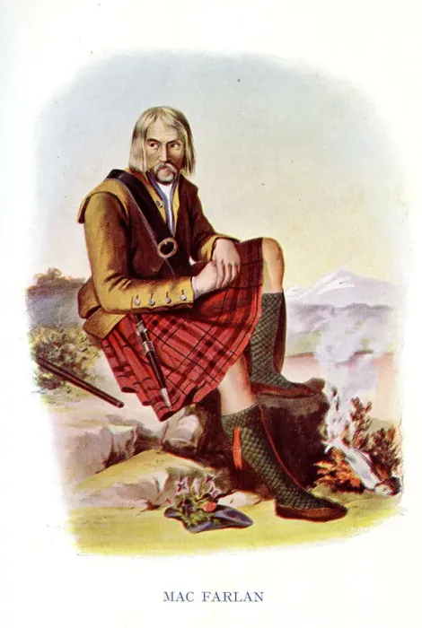 Framed Print : Mac Farlan, Traditional Scottish Clan Costume Framed Print : Mac Farlan, Traditional Scottish Clan Costume