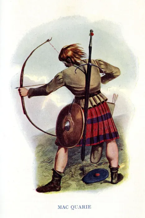 Framed Print : Mac Quarie, Traditional Scottish Clan Costume