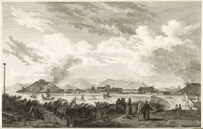 Framed Print : Macao: general view Date: 1786 Framed Print : Macao: general view Date: 1786