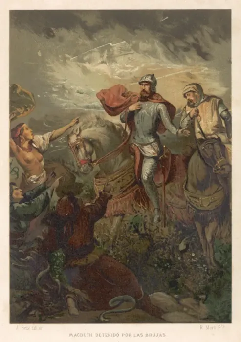 Framed Print : Macbeth and Witches Framed Print : Macbeth and Witches