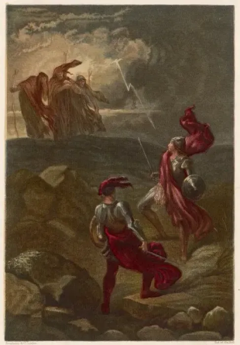 Framed Print : Macbeth & the Witches Framed Print : Macbeth & the Witches