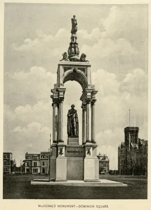 Framed Print : Macdonald Monument at Place du Canada in Montreal Framed Print : Macdonald Monument at Place du Canada in Montreal