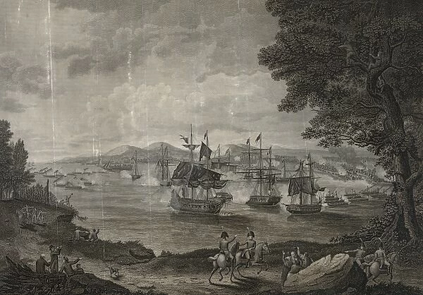 "Macdonough's Victory on Lake Champlain 1814" 20x26 Canvas Art  Print 