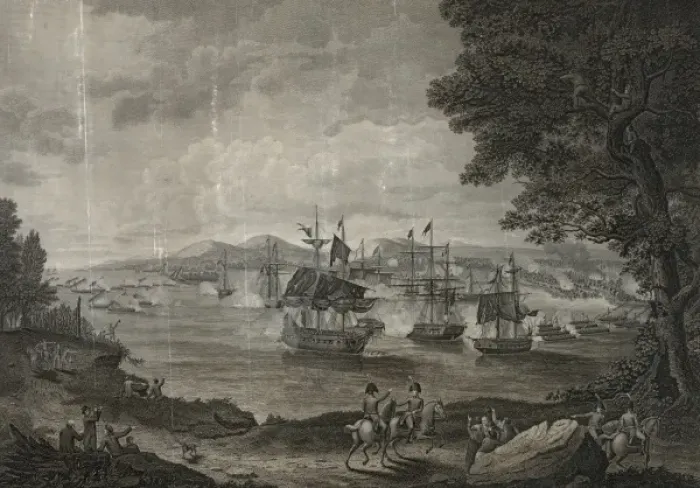 Framed Print : Macdonoughs victory on Lake Champlain and defeat of the Bri Framed Print : Macdonoughs victory on Lake Champlain and defeat of the Bri