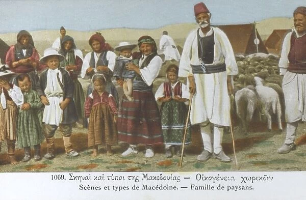 Macedonian man and his large family