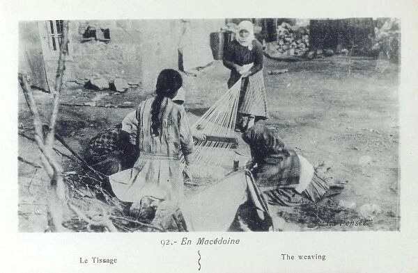 Macedonian women weaving