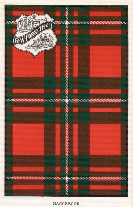 Framed Print : The Macgregor Tartan (Mainly red) Date: circa 1902 Framed Print : The Macgregor Tartan (Mainly red) Date: circa 1902