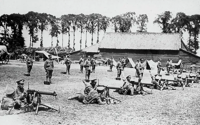 Framed Print : Machine Gun Corps training during WW1 Framed Print : Machine Gun Corps training during WW1