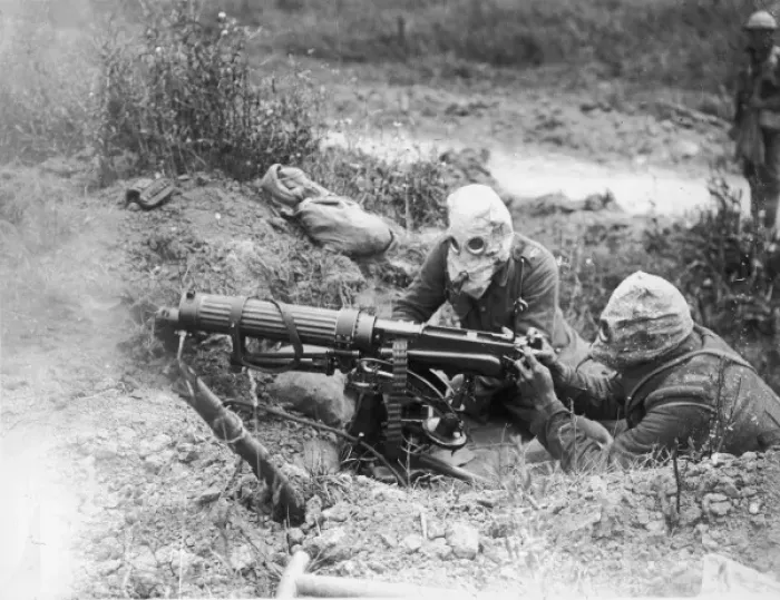 Framed Print : Machine gunners 1916 Framed Print : Machine gunners 1916