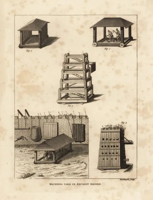 Framed Print : Machines used in ancient sieges