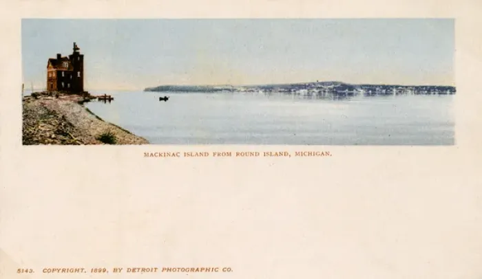 Framed Print : Mackinac Island, Michigan - viewed from Round Island Framed Print : Mackinac Island, Michigan - viewed from Round Island