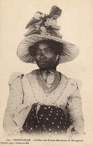 Madagascar - St Mary Island - Lady in finest clothes