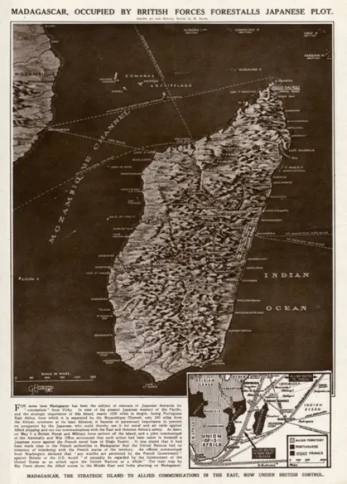 Framed Print : Madagascar strategic island by G. H. Davis Framed Print : Madagascar strategic island by G. H. Davis