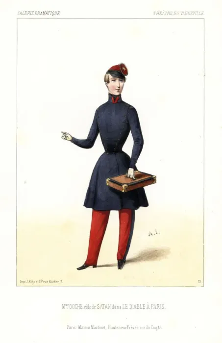 Framed Print : Madame Charlotte Doche as Satan in Le Diable a Paris, 1844 Framed Print : Madame Charlotte Doche as Satan in Le Diable a Paris, 1844