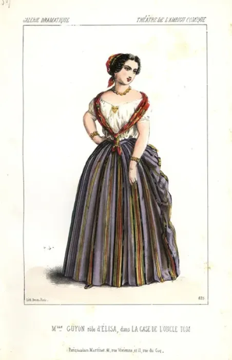 Framed Print : Madame Guyon as Elisa in La Case de l Oncle