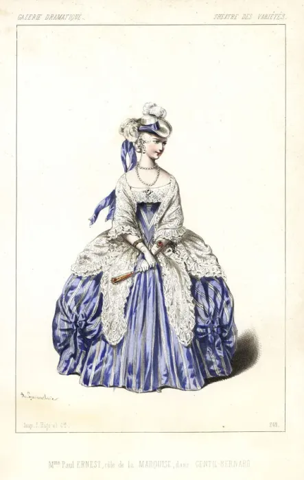 Framed Print : Madame Paul Ernest as the Marquise in Gentil Bernard, 1846 Framed Print : Madame Paul Ernest as the Marquise in Gentil Bernard, 1846