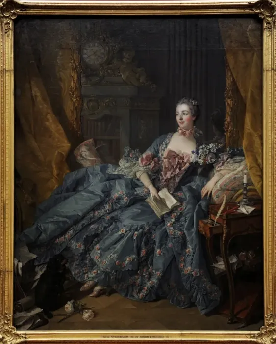 Framed Print : Madame Pompadour (1721-1764). Portrait by Francois Boucher ( Framed Print : Madame Pompadour (1721-1764). Portrait by Francois Boucher (
