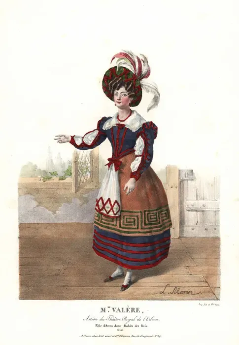Framed Print : Madame Valere as Anna in Robin des Bois, 1824 Framed Print : Madame Valere as Anna in Robin des Bois, 1824