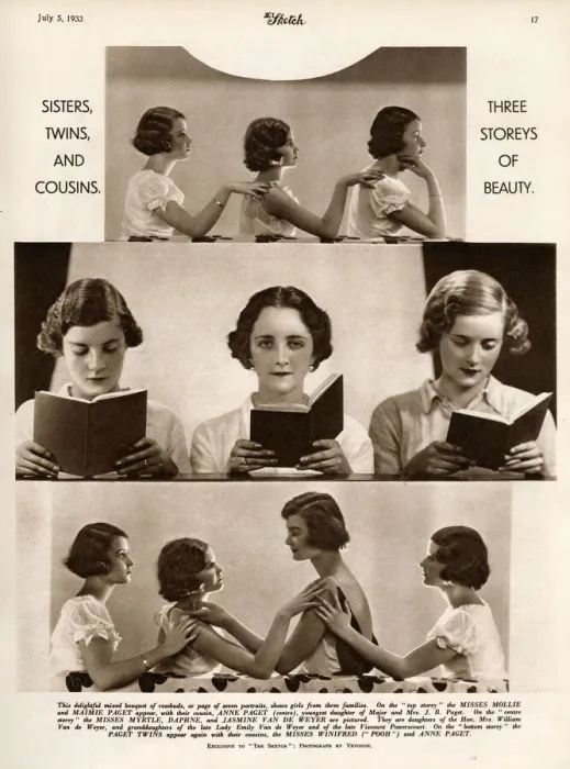 Framed Print : Madame Yevonde portraits of various young women Framed Print : Madame Yevonde portraits of various young women