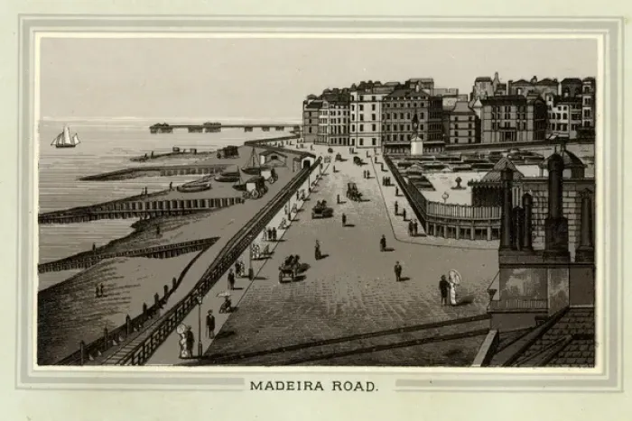 Framed Print : Madeira Road, Brighton, Sussex Framed Print : Madeira Road, Brighton, Sussex