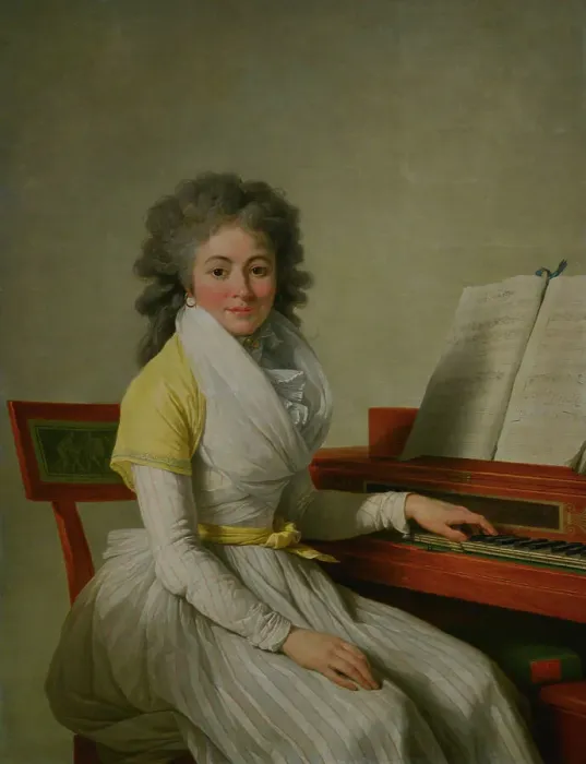 Framed Print : Mademoiselle Duplant, 1793, by Francois-Andre Vincent Framed Print : Mademoiselle Duplant, 1793, by Francois-Andre Vincent