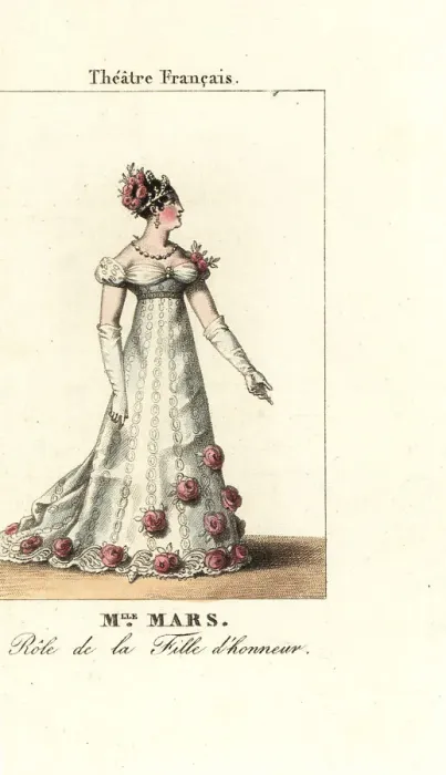 Framed Print : Mademoiselle Mars in La Fille d'honneur, Theatre Francais. 1819 Framed Print : Mademoiselle Mars in La Fille d'honneur, Theatre Francais. 1819