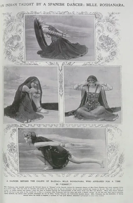 Framed Print : Mademoiselle Roshanara, theatrical portraits in dance poses Framed Print : Mademoiselle Roshanara, theatrical portraits in dance poses