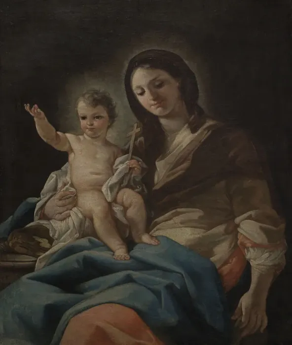 Framed Print : Madonna and Child. Painting by Corrado Giaquinto (1703-1765) Framed Print : Madonna and Child. Painting by Corrado Giaquinto (1703-1765)