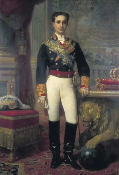 Framed Print : MADRAZO, Raimundo (1841-1920). Alfonso XII. end Framed Print : MADRAZO, Raimundo (1841-1920). Alfonso XII. end