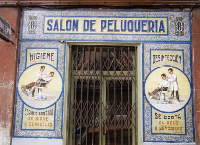 Framed Print : MADRID BARBER 1 / 5 1987 Framed Print : MADRID BARBER 1 / 5 1987