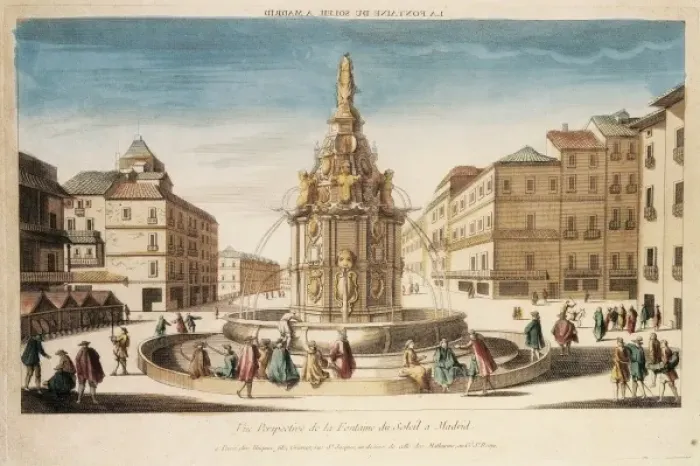 Framed Print : Madrid (c. 1665). Plaza del Sol and Mariblanca Framed Print : Madrid (c. 1665). Plaza del Sol and Mariblanca