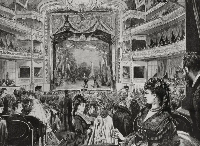 Framed Print : Madrid, Inauguration of the Apolo Theater, November 23, 1873 Framed Print : Madrid, Inauguration of the Apolo Theater, November 23, 1873