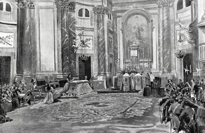 Framed Print : Madrid, Spain. Te Deum held on 24 January 1898 Framed Print : Madrid, Spain. Te Deum held on 24 January 1898