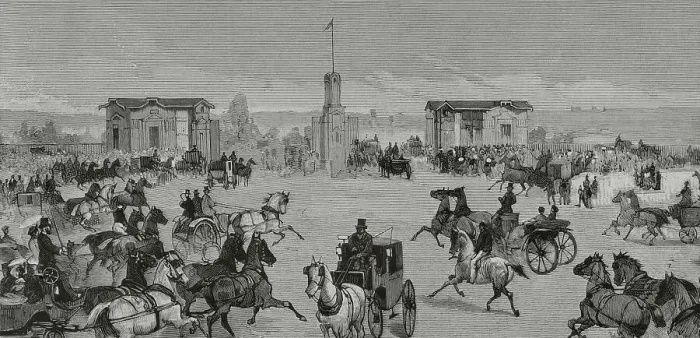 Framed Print : Madrid - Spring meeting at the Hippodrome of the Castellana Framed Print : Madrid - Spring meeting at the Hippodrome of the Castellana